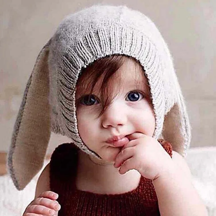 

Baby baby hat In autumn and winter, new warm warm hat with new cute little rabbit cover hat for children