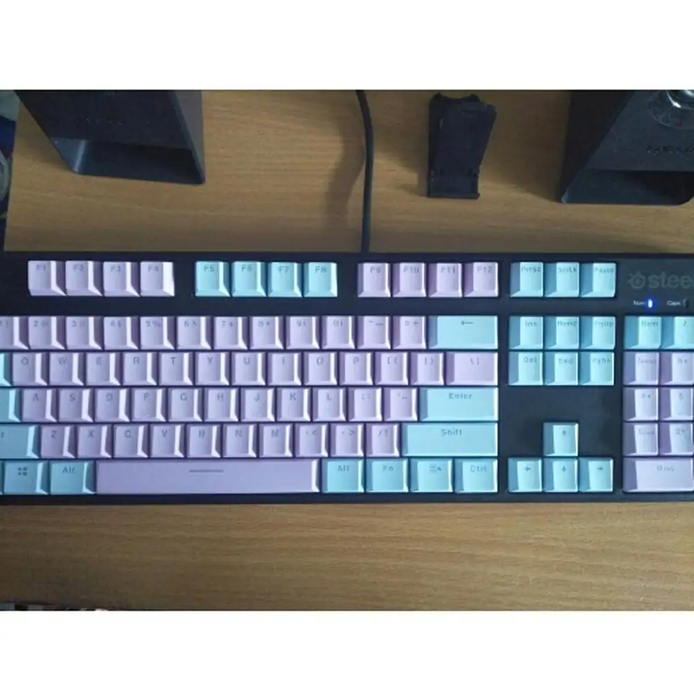 Полупрозрачная двойная съемка PBT 104 KeyCaps с подсветкой для Cherry клавиатура MX Переключатель