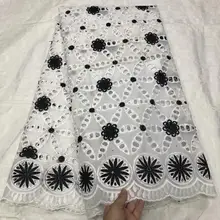 Синий желтый африканский хлопок кружевной ткани новейшее швейцарское кружево Вуаль в швейцарском стиле с камнями для мужчин и женщин вечерние платья