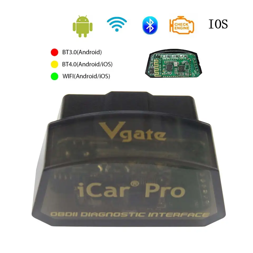 Автомобильный диагностический сканер Vgate iCar pro OBD2 ELM327 Bluetooth 3 0/4 0 WIFI кодов для