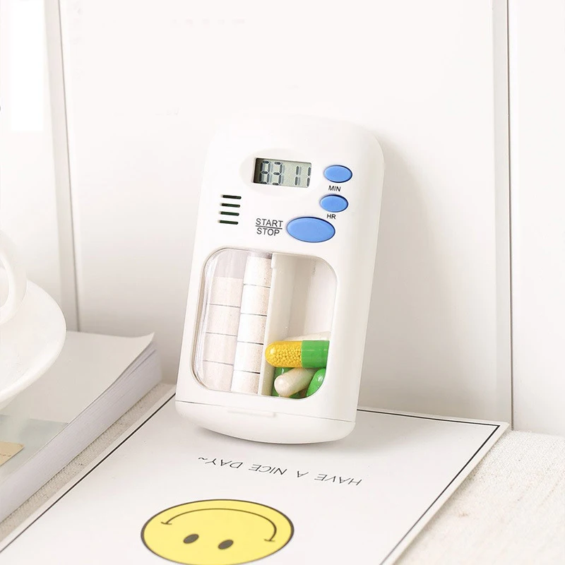 Pill box medicine Storage Box Electronic Timing Reminder Medicine Boxes Alarm Timer Pills Organizer Drug C1831 j | Дом и сад