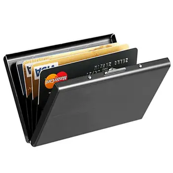 

Credit Card ID Holder Slim Money Travel Wallet Men Stainless Steel RFID Blocking