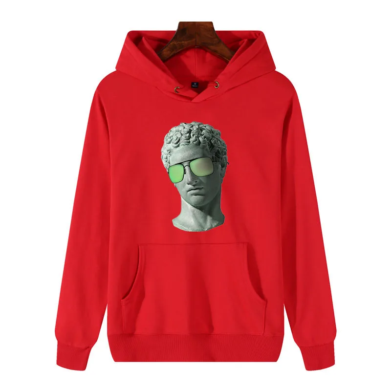 m9369 Red Vaporwave унисекс толстовки Streetwear K уличная Sad Girl Ретро аниме для женщин/мужчин Эстетическая мода японский хлопок нормальный с капюшоном - Цвет: m9369 Red