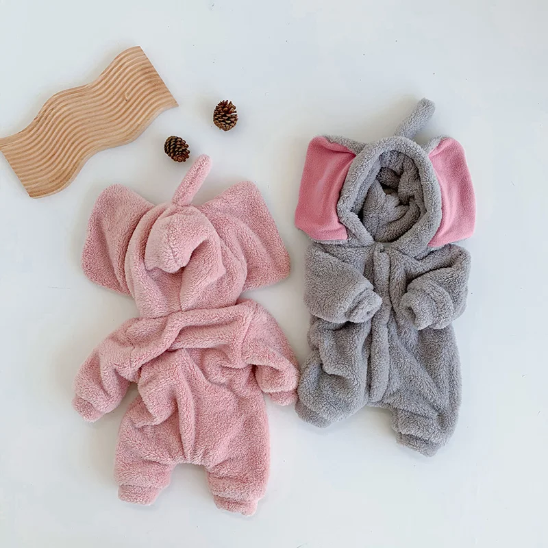 Baby Elephant Jumpsuits Thicken Lining Rompers