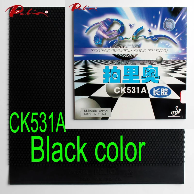 black Palio официальный CK531A длинные прыщи Настольный теннис резиновая быстрая атака с петлей для настольного тенниса Ракетки Пинг Понг - Цвет: black