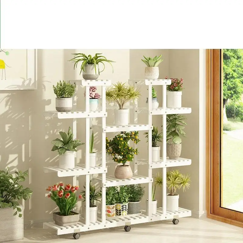 MODEL A Escalera деревянные полки для Estanteria Para Plantas Varanda лестница балкон уличная Цветочная полка Stojak Na Kwiaty завод Стенд - Цвет: MODEL A