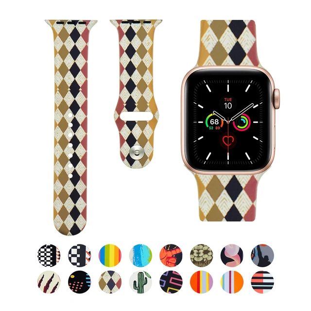 Akatsuki Sun-flower Cactus Akira For iwatch Apple Watch Strap Silicone Band Replacement 38mm 40mm 42mm 44mm Series 3 4 5 6 7 SE 26