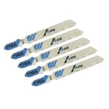 

5pc HSS T118A 3 T-Shank Jig Saw Blades Set Wood Metal Steel Blade Jigsaw Cutter