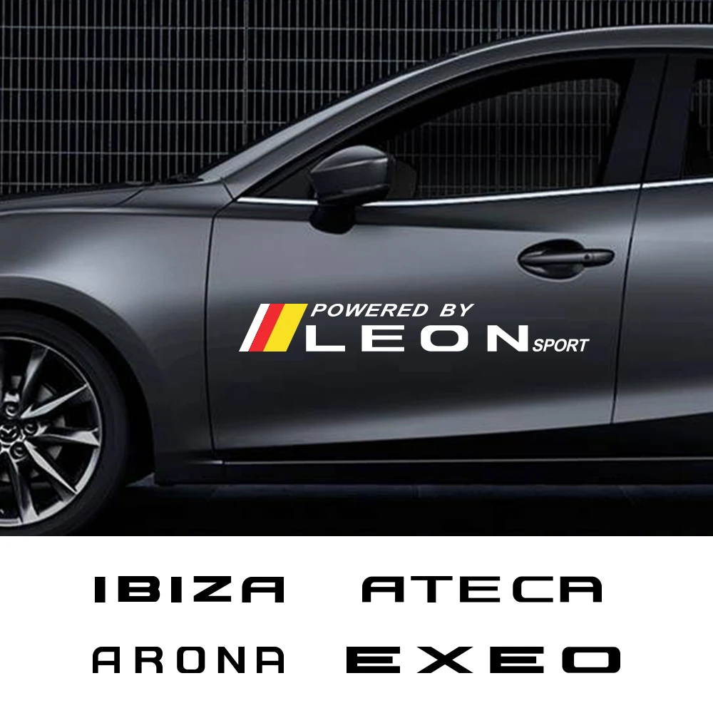 Pegatinas laterales para puerta de coche, accesorios para Seat Leon