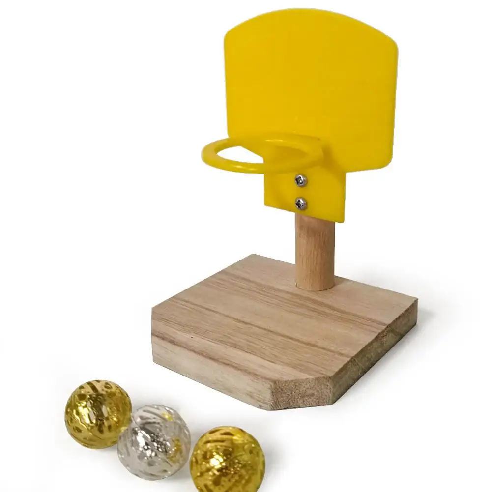 Parrot Puzzle Training Intelligence Development Bird Toy Mini Basket Shooting Basketball Stand With Ball Bird Toys Parrot Toy