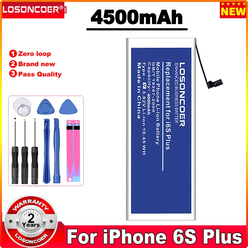 Аккумулятор LOSONCOER 4500 мАч для оригинального Apple iphone 6S PLUS аккумулятор 6 Plus 5 дюйма