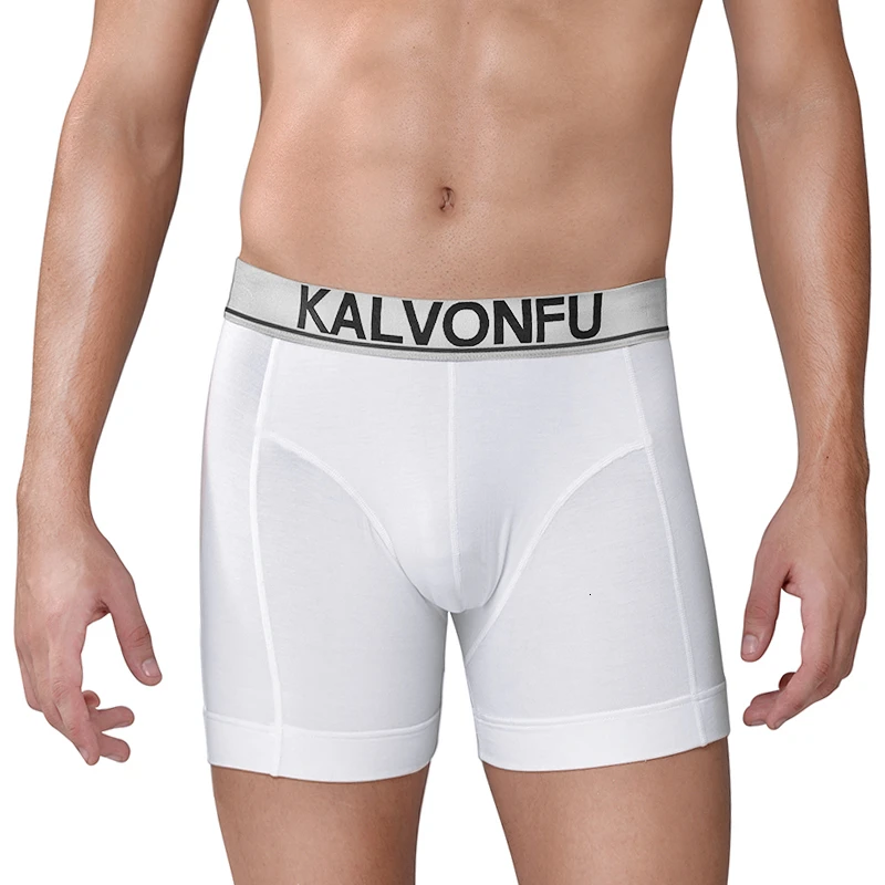 Men Soft Underwear Modal Long Boxer Shorts Panties Man Boxers Plus Size Short Male Elastic Underpants Comfortable Underwear 5159
