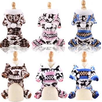 

YooLook Printing Dogs Clothes Thicken Pet Jacket Coat Warm Christmas Clothes Hoodies for Small Medium Dogs Puppy Outfit XS-2XL