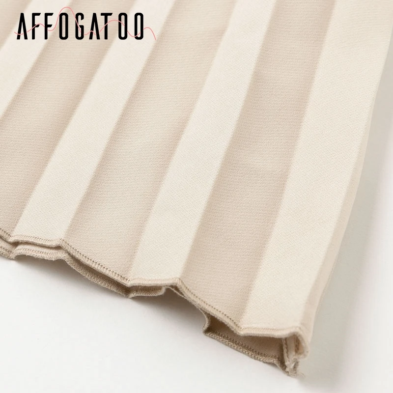 Affogatoo Elegant office ladies solid long dress Sexy chic pleated party dress women Streetwear vintage long sleeve autumn dress
