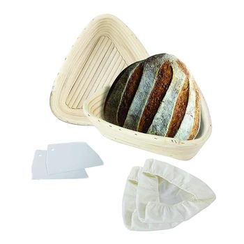 

Triangular Bread Sourdough Fermentation Basket, Baking Dough Bowls, Gifts for Bakers, Bread Baskets for Sourdough Baskets, Shavi