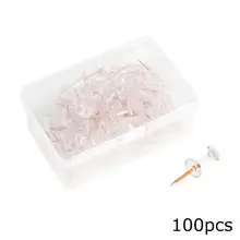 100 шт прозрачные штифты для штифтов из розового золота декоративные доски шпильки для рисования фото шпильки для стен школьные канцелярские товары