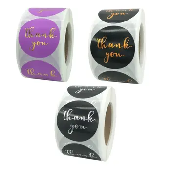 

500pcs Thank You Stickers Seal Label for Christmas Gift Box Package Stationery