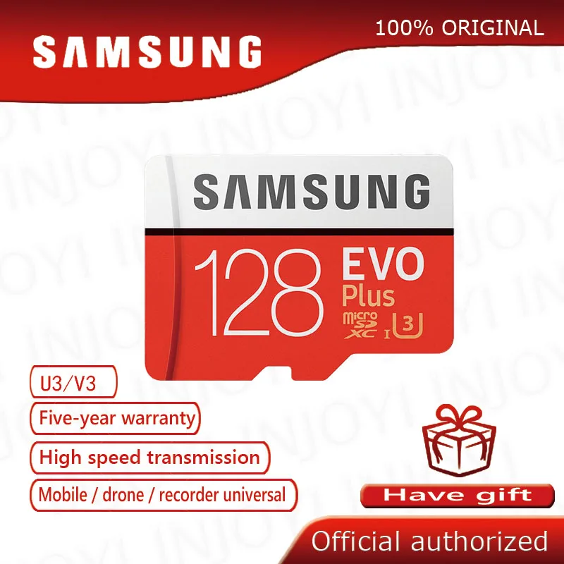 Оригинальная карта памяти Samsung EVO + 128 ГБ класс 10 Micro SD Card C10 80 МБ/с. SDHC SDXC флэш память