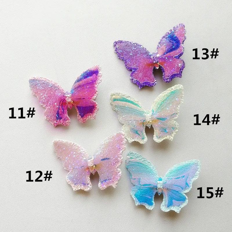 2pcs/lot Summer Printing Butterfly Kid Hair Clip Cute Girls Gauze Multicolor Hair Grip Hair Barrette Floral Kids Hair Accessory