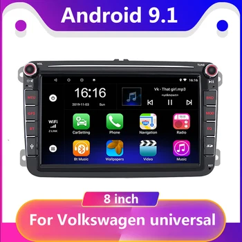 

8 inch 2 Din Android 9.1 Car Radio For VW Volkswagen Golf Polo Passat b7 b6 SEAT leon Skoda Auto Multimedia Video Audio player