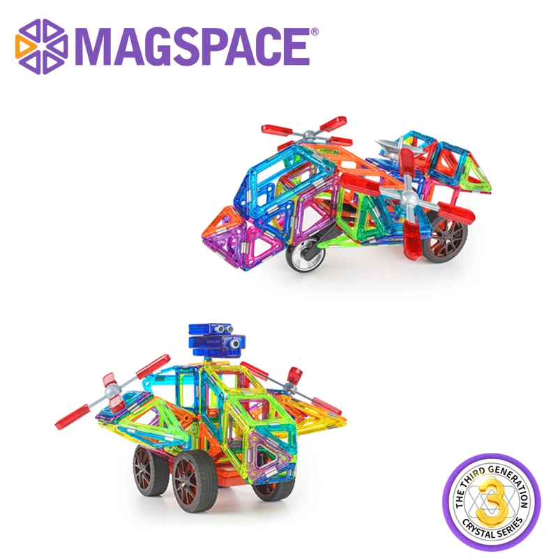 Магнитный конструктор MAGSPACE большого размера, набор для строительства, модель и строительные игрушки, магнитные блоки, развивающие игрушки для детей