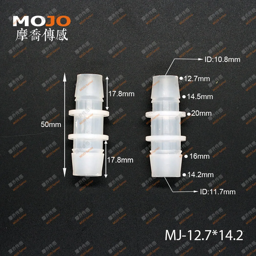 MJ-S12.7x14.2(100 шт) PP Reducing Straght Тип колючей воды фитинги Соединители