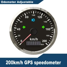 Compteur de vitesse GPS universel 0-200 km/h, pour voiture moto, kilométrage Total réglable 3 3/8 
