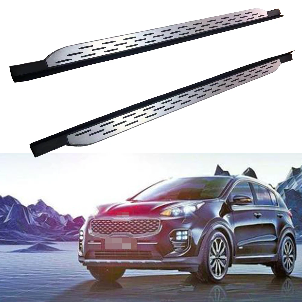 2 шт. подходит для KIA All New Sportage 2016-2020 алюминиевые дверные ходовые доски боковая