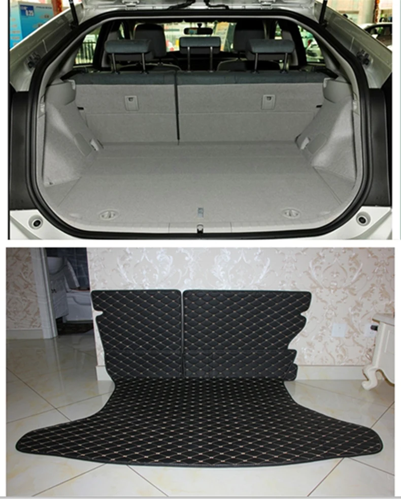 Волокна кожи багажник автомобиля коврик для toyota prius 2009 2010 2011 2012 2013 zw30 автомобильные аксессуары