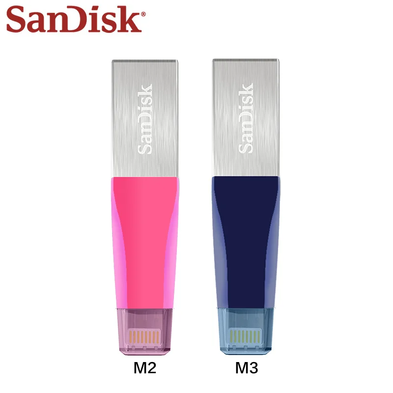 Preise SanDisk USB Stick iXPand OTG Blitz Anschluss Stift Stick USB 3.0 Stick 32GB 64GB 128GB MFi für iPhone Rosa Blau Grau