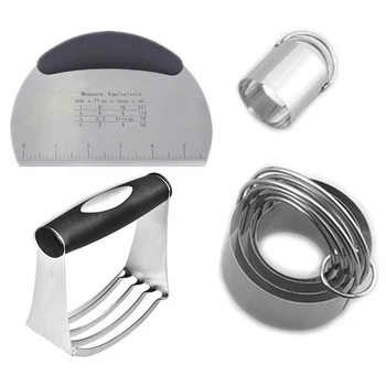 

Stainless Steel Pastry Blender Dough Cutter Biscuit Cutter Set Professional Baking Dough Tools