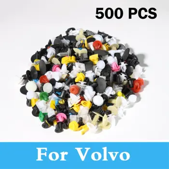 

500pcs Mixed Auto Bumper Clips Fastener Rivet Door For Volvo S40 S60 S80 Xc90 C30 C70 V40 V50 V60 Cross Country V70 Xc60 Xc70