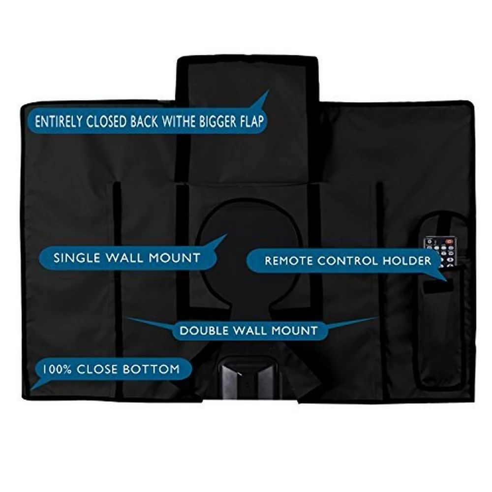 Outdoor TV cover dustproof and waterproof Screen Cover 22'' To 65'' Inch Oxford Black Television Case