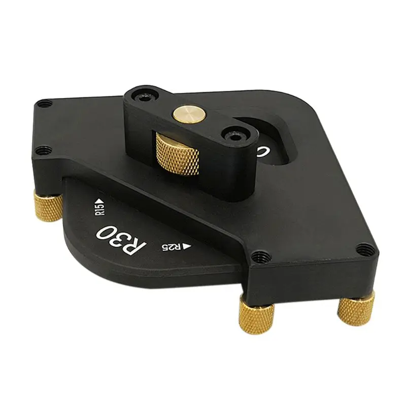 

R15 R20 R25 R30 Woodworking Corner Quick Jig Template Tool for Router Trimmer