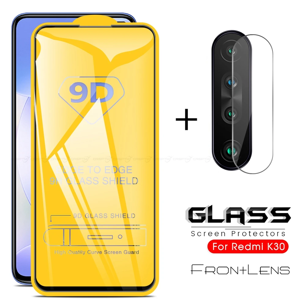 

2 In 1 Front + Lens Glass Film For Redmi Note 8 Pro 8T Screen Protector & Camera Lens Tempered Glass Film For Redmi 8 8A K20 K30