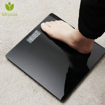 

Floor Scales Body Fat Scale Glass Electronic Smart Scales USB Charging LCD Display Digital Bathroom Body Weight Scale Black