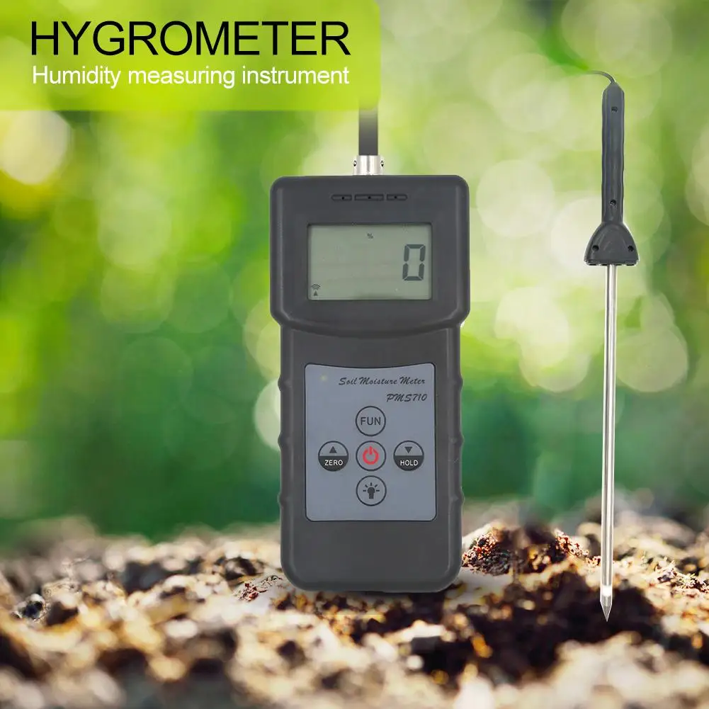 

Moisture Meter Analyzer Water Damp Detector Tester Portable Digital PMS710 Moisture Meter Probe Analyzer for Concrete River Sand