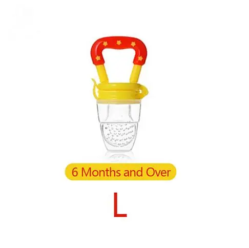 Новая детская соска, приспособление с сеточкой для кормления детей, кормушка кормление, колокольчик, принадлежности для малышей, бутылочки для сосок, детская Успокаивающая игрушка - Цвет: Feeding Yellow L