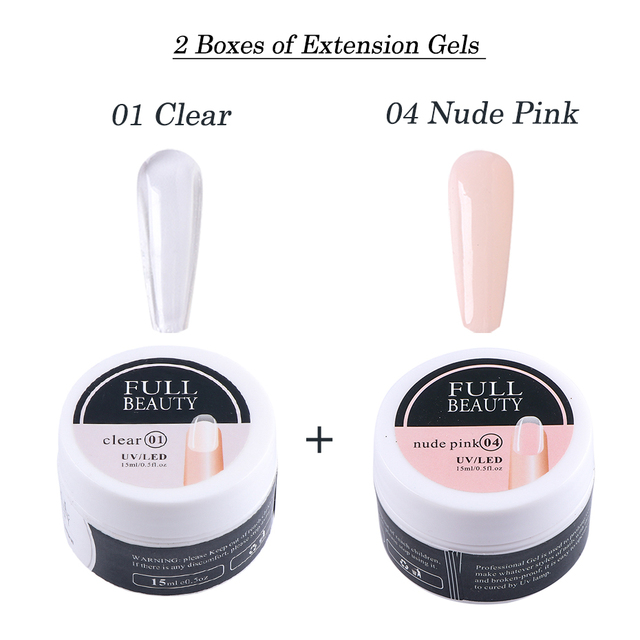 Gel For Extension UV Builder Nail Gel Clear Acrygel Base Varnish Quick Buidling Nail Art Brush Set For Manicure LY1800-1