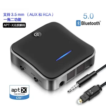 

Bluetooth 5.0 adapter and transmitting two in one optical fiber Bluetooth HD