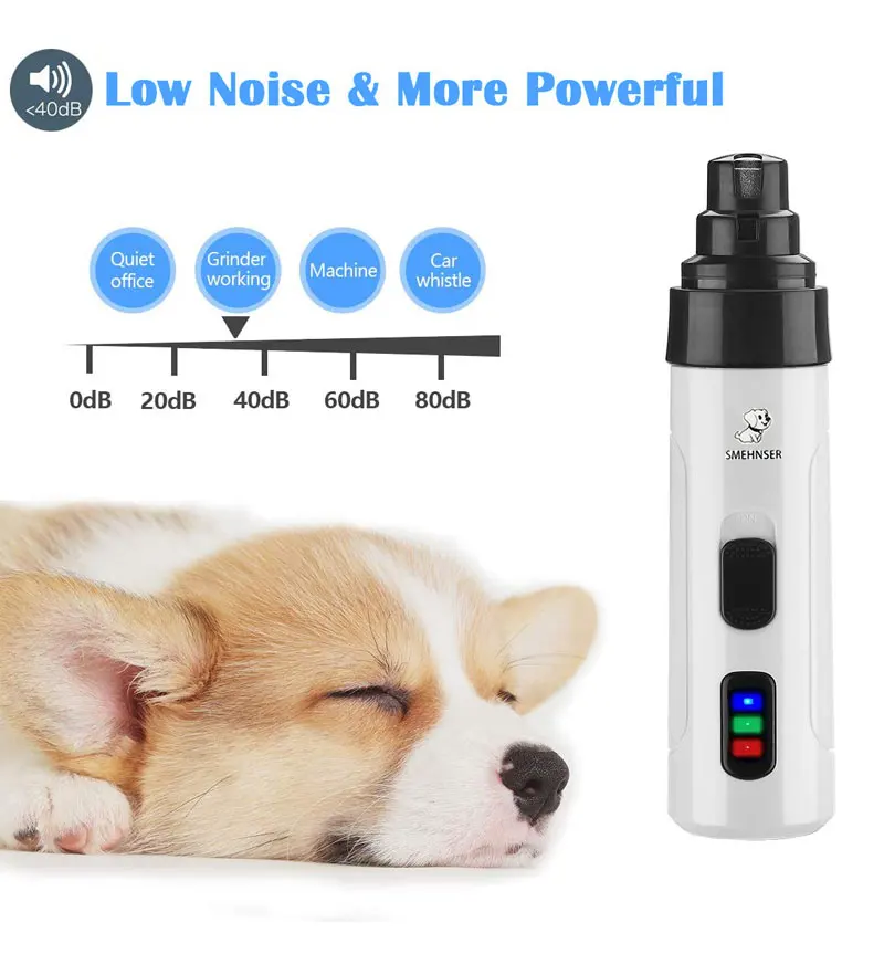 Electric Pet Nail Grinder For Dogs and Cats | Pet Nail Trimming Tool