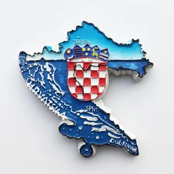 

Croatian refrigerator sticker tourist souvenir magnetic sticker Croatia resin map for refrigerator decoration