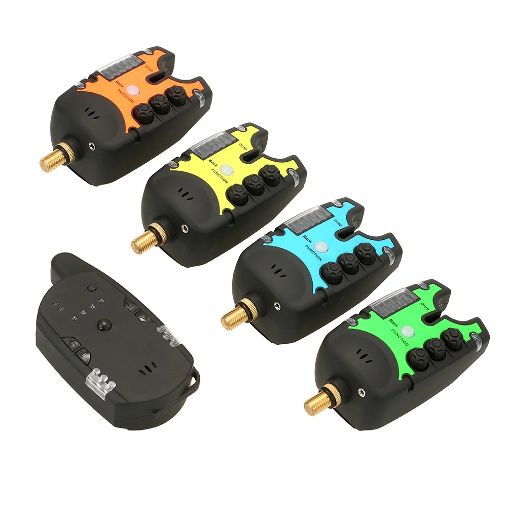 

Wireless Fishing Bite Alarms Set Digital Fishing Alarm Kit LED Alarm Indicator Alert Bell Receiver Fishing Tackle Zippered Box