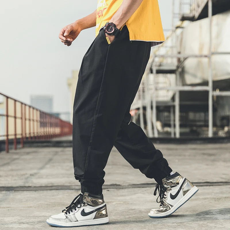 Осенние Комбинезоны мужские брюки в стиле хип-хоп шаровары тренировочные штаны