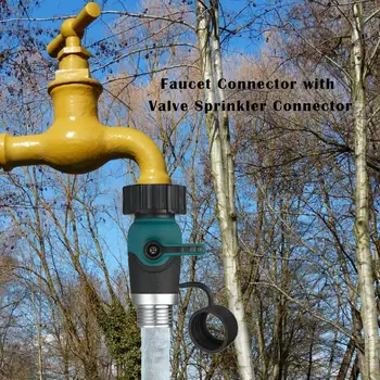 

3/4 Thread Garden Irrigation Tap Hose Splitters Garden Hose Fittings Connector Valve Controls Water Volume and Switch 55X40X91mm