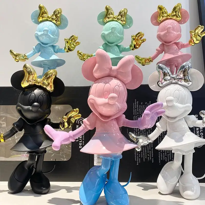 Disney Kawaii Beckoning Mickey Cartoon Figure Mouse Statue Resin Sculpture Trendy Shop Room Decor Ornament Youth Gift | Игрушки и хобби