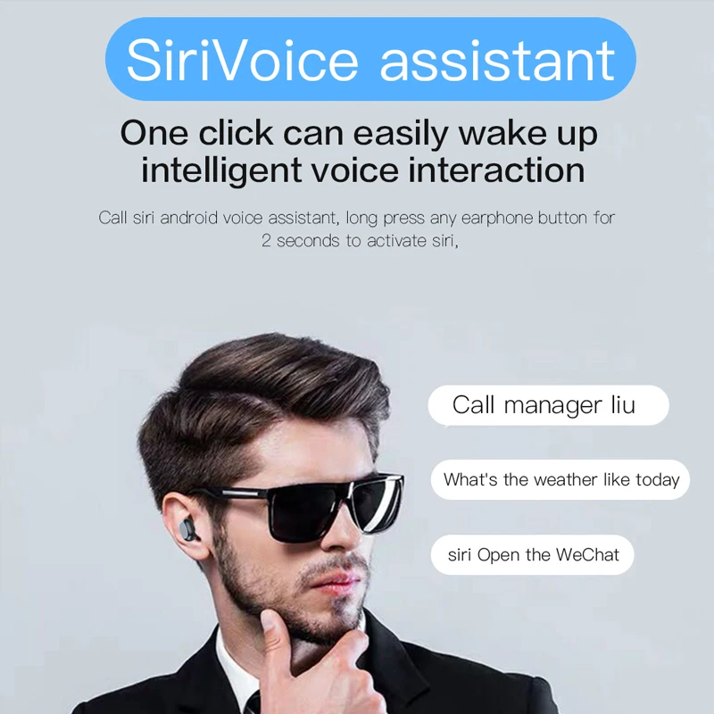 TWS Bluetooth 5,0, Беспроводные сенсорные наушники для Hi-Fi музыки, Спортивная гарнитура, громкая связь, HD микрофон для Xiaomi, samsung, huawei