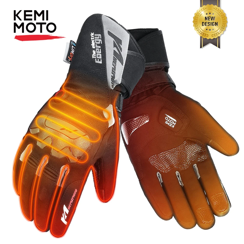Motorcycle Winter Warm Heated Gloves Moto Skiing Waterproof Rechargeable Heating Thermal For Snowmobile | Автомобили и мотоциклы