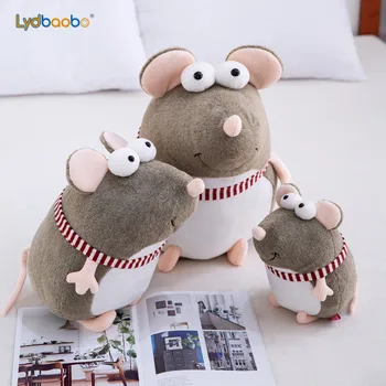 

1pc 20cm Cute fat grey rat Plush Stuffed Animal Plush Toys for Girls Children Boys Toys kawaii mouse Doll Kids Christmas Gifts