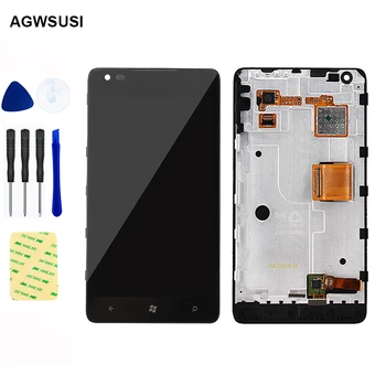 

for Nokia Lumia 900 N900 LCD Touch Screen Digitizer Glass Sensor + LCD Display Panel Assembly Frame